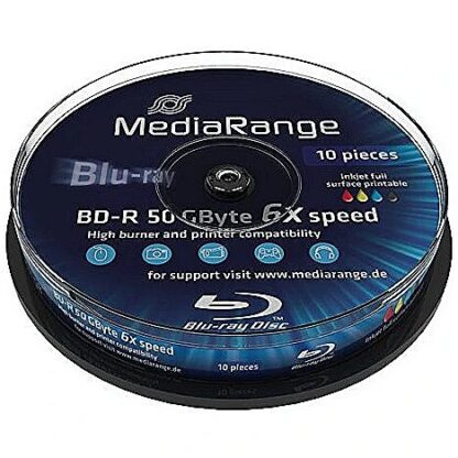 MediaRange BD-R DL 6x CB 50GB MediaR Pr. 10 pieces MR509 4260057129000