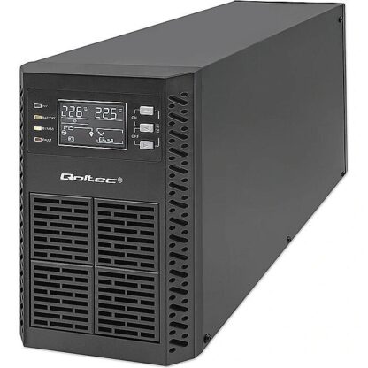 Qoltec UPS 2kVA, 2000W, PF 1.0 LCD, EPO, USB, On line 52281 5901878522814