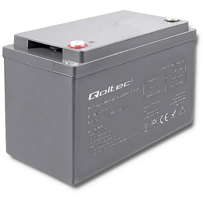 Qoltec 53038 Battery AGM 12V 100Ah max.30A 53038 5901878530383